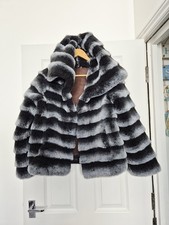 Chinchilla Faux Fur Coat Women