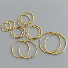 18ct Gold Sleeper Hoop Earrings - Sizes 10mm / 12mm / 14mm / 16mm / 20mm/40mm