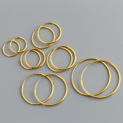 18ct gold sleeper - gold, hoop