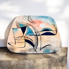 Peter Arscott Decorative Plate Contemporary Art  Abstract Atomic 50’s Sputnik