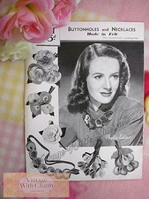Vintage 1940 felt craft - 1940's,