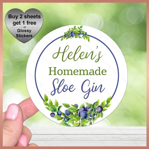 Personalised homemade sloe - personalised, gin