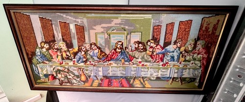 Large framed tapestry cross - large,
