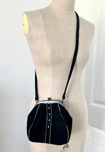 Vintage black suede - vintage,