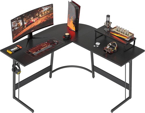 Shaped gaming desk - shaped, computer