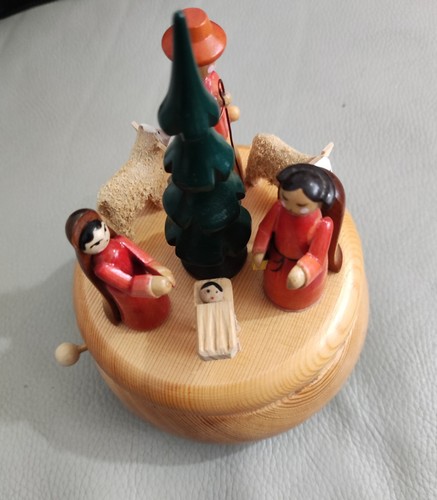 Antique musical box religious - antique,