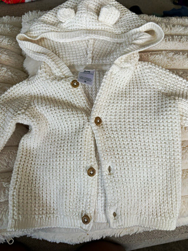 Carter white hooded knit - carter's,