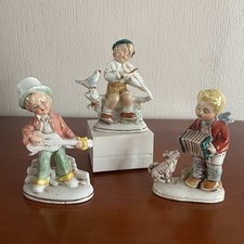 3 Vintage porcelain musician