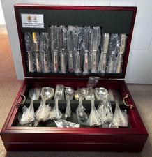 Arthur Price Carleton Silver Plated 92 Piece Cutlery Set