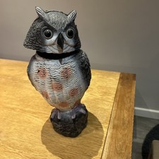 Large Realistic Owl Decoy Deterrent Bird Pigeon Rodents Crow Scare Statue Deter