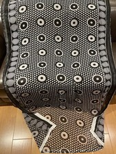 Asian Women Chiffon Dupatta/scarf Wrap black and white Colour silk edging