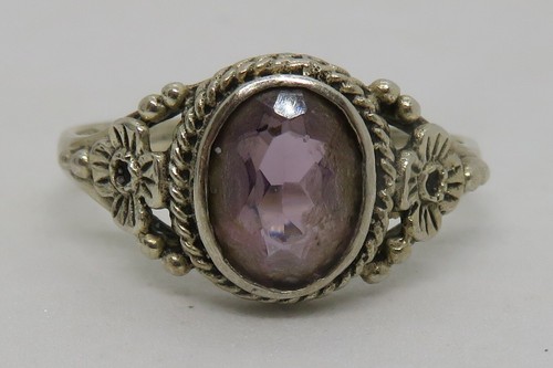 Sterling silver amethyst - &,