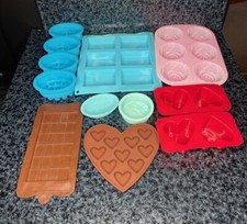 Soap Moulds x 9 Various Moulds some Lightly used, some new lot 4 (joblot)