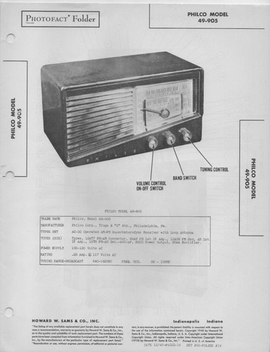 1948 philco 905 - philco, 49-905