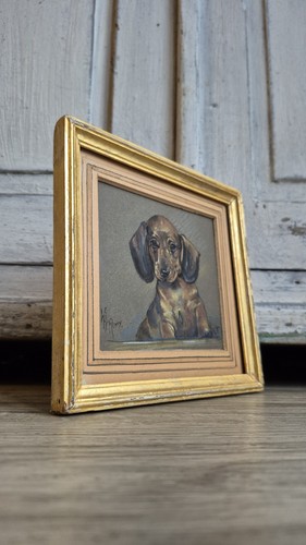 Vintage dachshund watercolour - vintage,