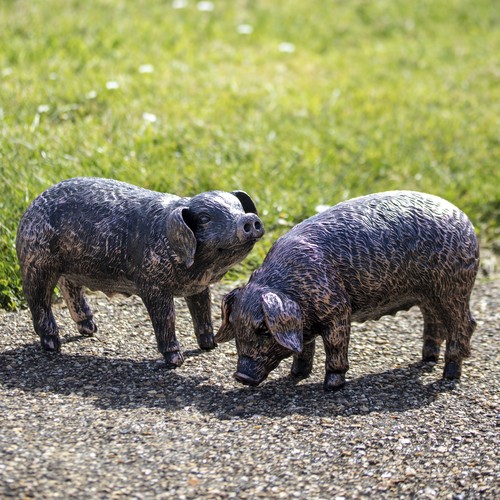 Set bronze grazing pig - 2,