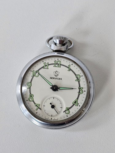 Vintage services chrome open - chrome,