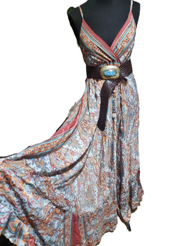 Boho strappy maxi - boho, silk