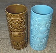 2 x 5½ INCH TALL CERAMIC TIKI MUGS