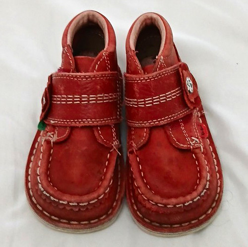 Kickers red leather - kickers,