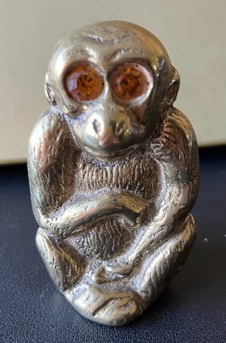 Vintage brass monkey match - brass,
