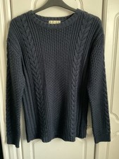 reiss mens wool mix jumper large navy
