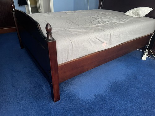 Solid mahogany double bed - solid,