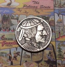 HAND ENGRAVED HOBO NICKEL -A.REED 2017 - BUFFALO WITH HAT & OUTFIT