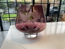 Caithness Pink Glass Vase