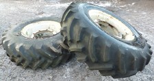 16.9R28 Titan HiTraction Lug Pair Of Tractor Tyres (90% Left Supplied With Rims)