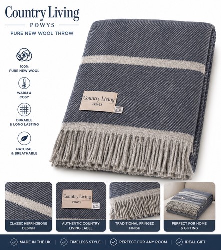 Pure new wool - blanket, throw