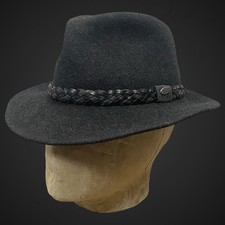 Mayser Fedora Trilby Hat Grey Wool Felt 59cm UK 7 1/4 US 7 3/8 Outdoors Outdoor