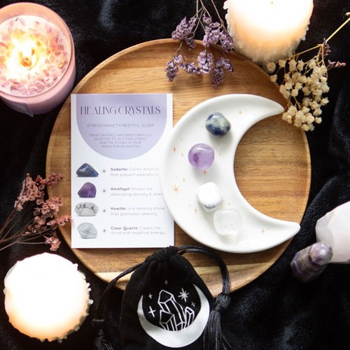 Stress healing crystal set - stress,