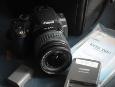 Canon EOS 350D DSLR Camera with 18-55mm Lens and Carry Case Bundle GOOD ref:2607