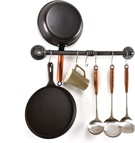 Pipe pot pan rack wall - pipe,