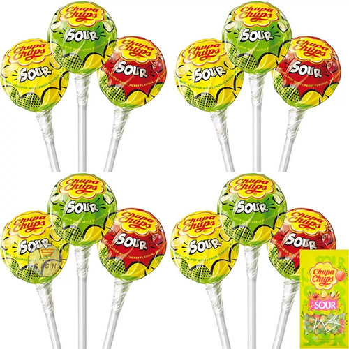 Chupa chups sour mix lollipops - mix,