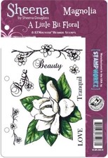 Sheena Douglass SD-LBFL-MAG A Little Bit Floral Magnolia Stamp