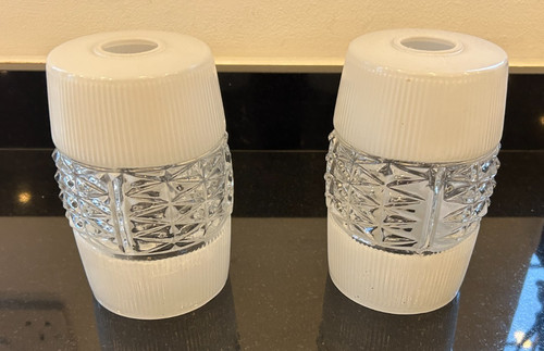 Pair mid century ribbed - pair,