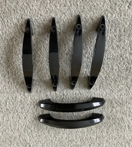 Vintage black plastic handles - black,