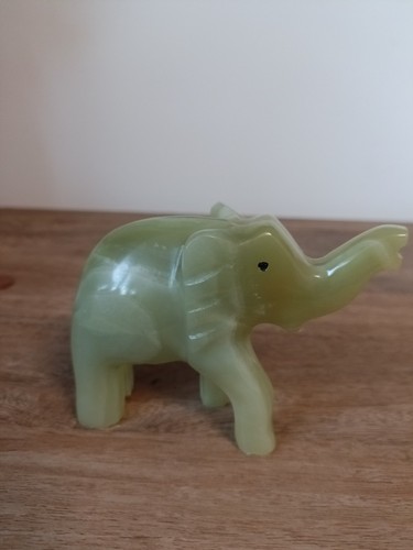 Vintage green onyx elephant - vintage,