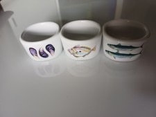 Set 3 Coastal Ceramic Ramekins