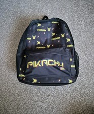 POKEMON RETRO PIKACHU PRINT SCHOOL BACKPACK TRAVEL BAG RUCKSACK