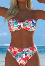 New bright floral bikini size 16