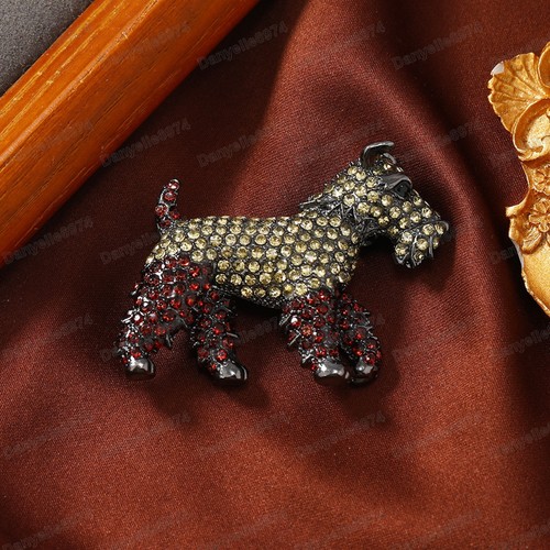 Crystal encrusted schnauzer - encrusted,