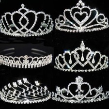 SALE Bridesmaid Prom made with Swarovski Crystal Silver / Gold Plated Tiara T152