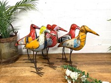 Hand Made Reclaimed Recycled Metal Oil Drum Paint Tin Bird  Sculpture Garden