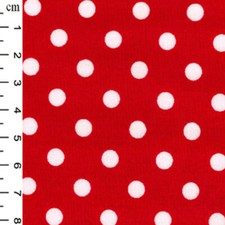 Cotton Fabric Red & White