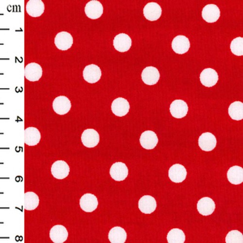 Cotton fabric red white - cotton,