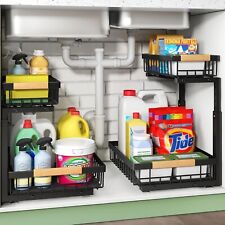 Under Sink Storage, 2 Tier Metal Pull Out Rack (1 Unit)