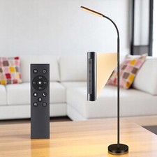 LED Floor Lamp 15W 1500lm Warm White Tall Floor Light Reading Lamp Black 72"